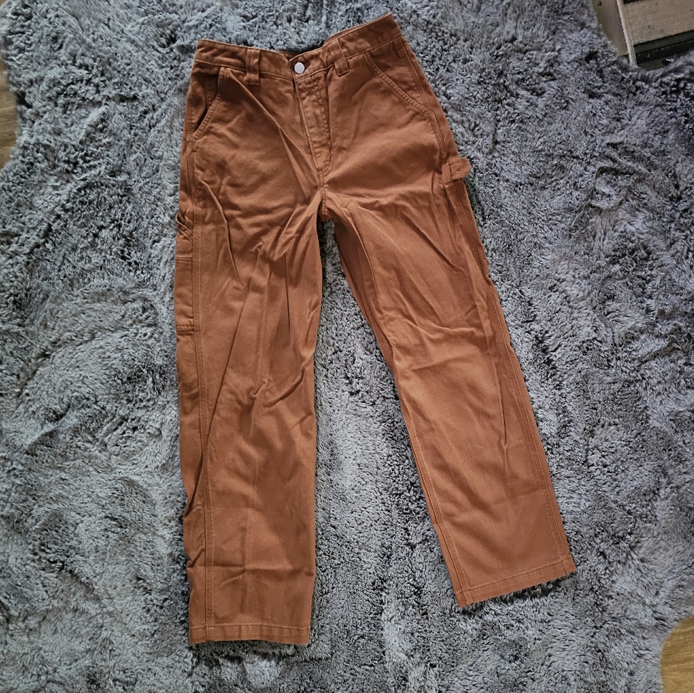TNA Aritzia Burnt Orange Greenwich Carpenter Pants sz 6